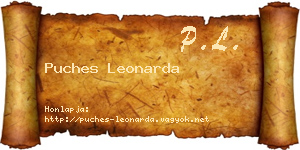 Puches Leonarda névjegykártya